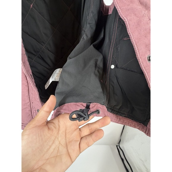 Carhartt Quilted Canvas Vest Women XS Mauve Pink Workwear Utility - Picture 8 of 14